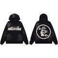 Hellstar Iconic Face‑Logo Black Pullover Hoodie Urban Streetwear Hooded Top