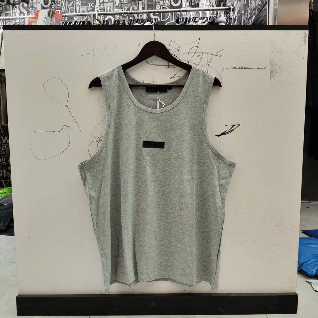 ESSENTIALS BEYOURSELF Oversized Tank Top Men's Cotton Sleeveless Streetwear Tee