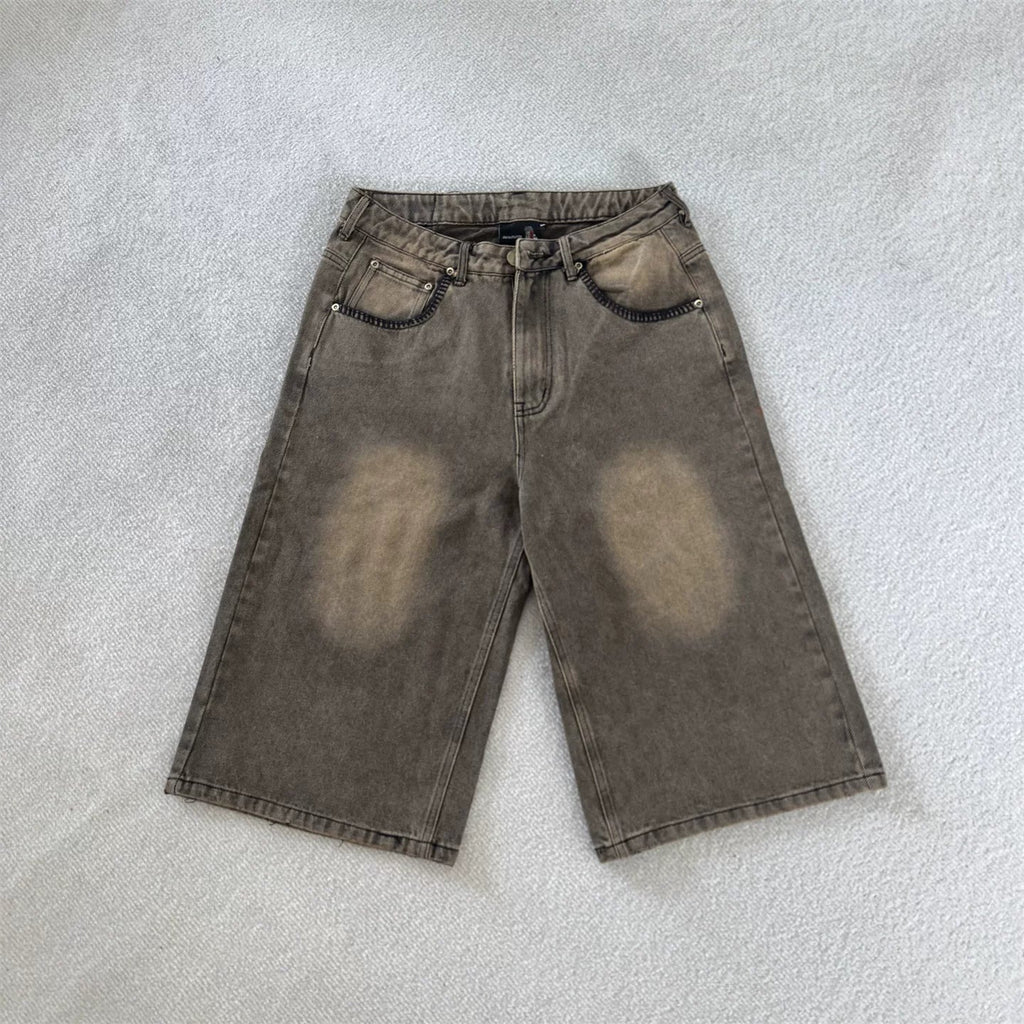 Derschutze retro heavy-duty embroidered jeans