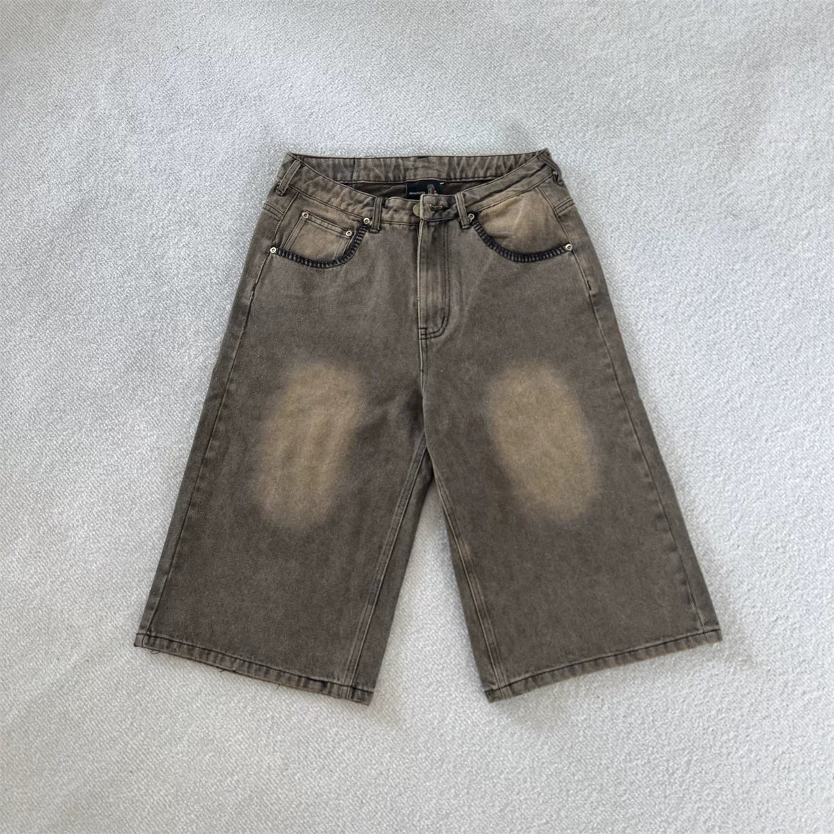 Derschutze retro heavy-duty embroidered jeans