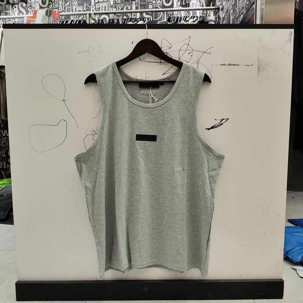 ESSENTIALS BEYOURSELF Oversized Tank Top Men's Cotton Sleeveless Streetwear Tee
