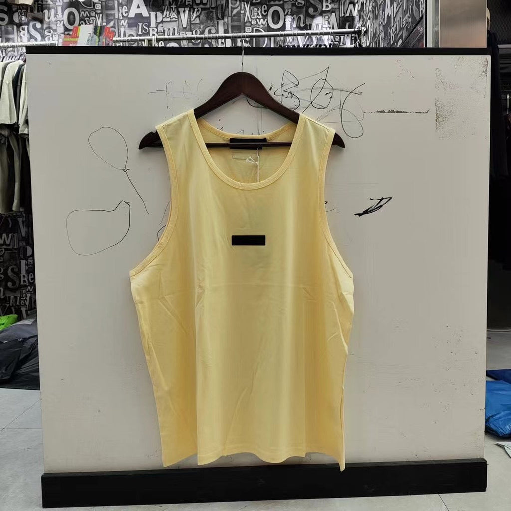 ESSENTIALS BEYOURSELF Oversized Tank Top Men's Cotton Sleeveless Streetwear Tee