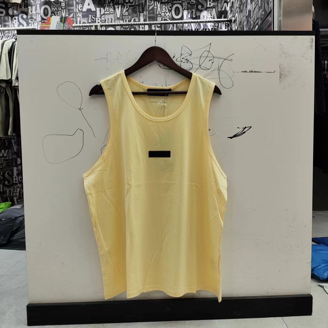 ESSENTIALS BEYOURSELF Oversized Tank Top Men's Cotton Sleeveless Streetwear Tee