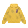 Vale Forever Rhinestone Logo Zip Hoodie Yellow