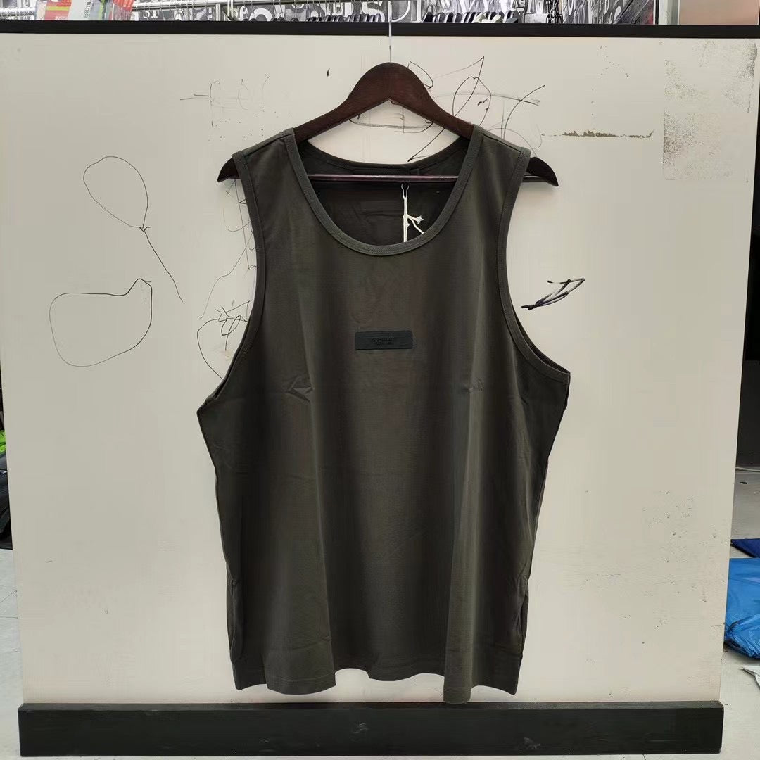 ESSENTIALS BEYOURSELF Oversized Tank Top Men's Cotton Sleeveless Streetwear Tee